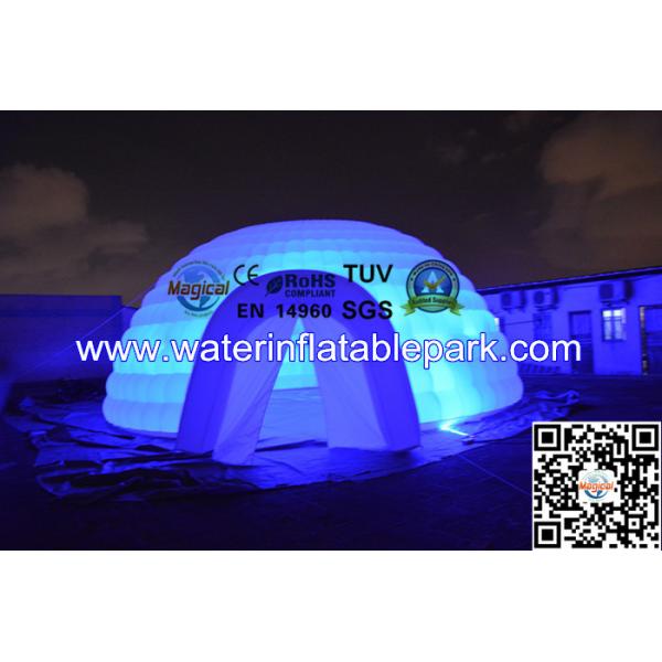 Quality Waterproof LED Inflatable Igloo Tent  , Lighting Inflatable Bar Tent wholesale