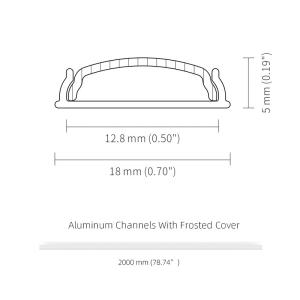 Flexible Profile Alu Extrusion U Led Strip Light Recessed Channel Curve Bendable