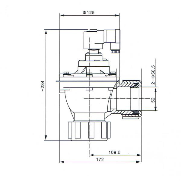 AC 220V DC 24V 1 1/2 Inch DD Series Goyen Type CA45DD Pneumatic Pulse Valve With Thread Connection