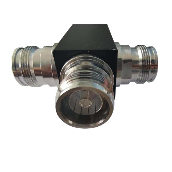 698-3800MHz Black Square 4.3-10 Mini Din Female 3 Way Power Divider Splitter