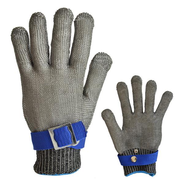 CE/ANSI Certified Stainless Steel Mesh Cut-Resistant Gloves for Level 5 and A6