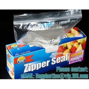 resealable, reclosable trasnparent freezer plastic k bag, Reclosable Grip Zip