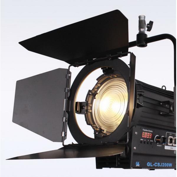 Quality Tungsten Replacement 200W LED Fresnel Light High TLCI/CRI for Television Studio Lighting(Pole-Operated Yoke) wholesale