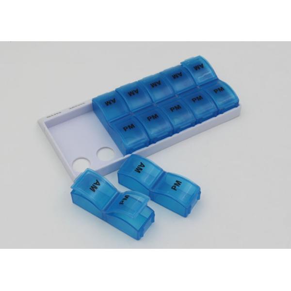 Quality 14 Day Pill Organizer , Plastic Medical Pill Box  With Base Tray Square Shaped wholesale