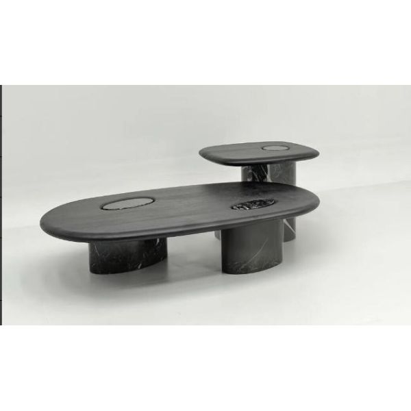 Modern High-End Marble Coffee Table with Luxury Stone Oval Design for Villa
