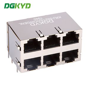 RJ45 multi port connector industrial network interface network port socket 8P8C