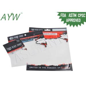 Soft Plastic Zipper Fishing Bait Bag For Packing Worm Lures / Saltwater Lures