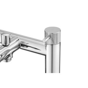 Double Handle Bath Shower Faucet luxurious polished chrome finish T9681