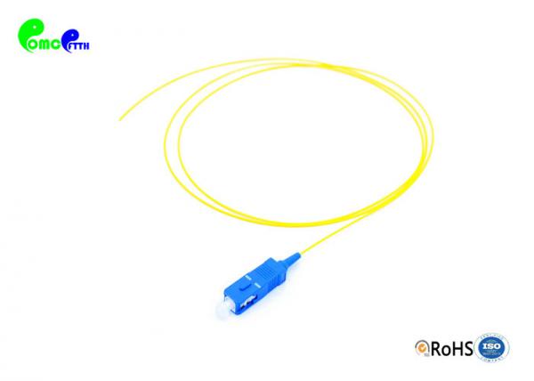 Quality SC Fibre Optic Pigtail 0.9mm G657A1 9 / 125μm Single Mode Jacket Material Loose buffer easy to strip 2m LSZH wholesale