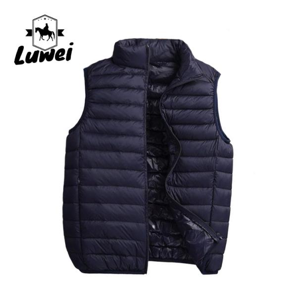 Fashion Utility Mens Bubble Vest Full Zipper Windbreaker Waistcoat