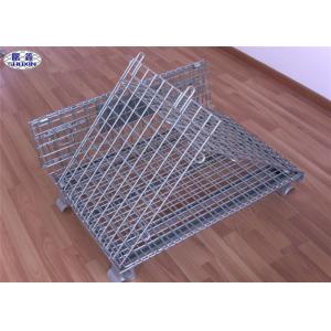 Durable Folding Wire Mesh Pallet Cages Glavanized Metal Stillage Container