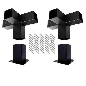 Cheap 4x4 Pergola Right Angle Brackets Wooden Post Brackets for Extending Gazebo Arbours Kit for sale