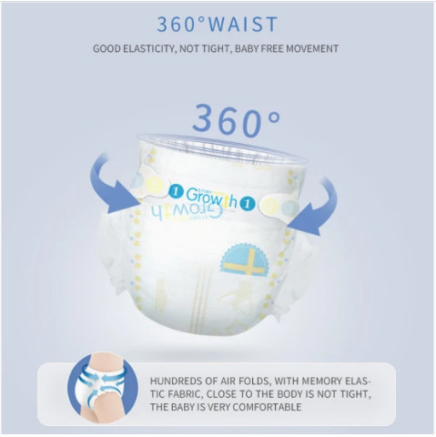 Quality Silky and Breathable Disposable Diaper for baby with Big Waist Circumference wholesale