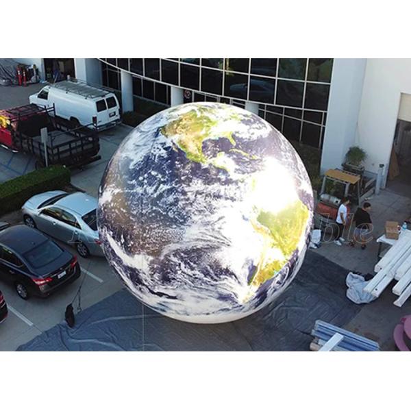 Giant Advertising Inflatables Word Globe Earth Map Ball LED Hanging Planets