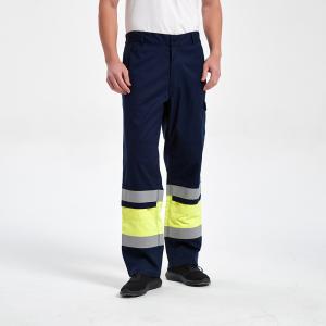 China 280gsm Men'S Inherent Fr Work trousers , HIVIS Permanently Flame Resistant pants with Modacrylic blended fabric on sale