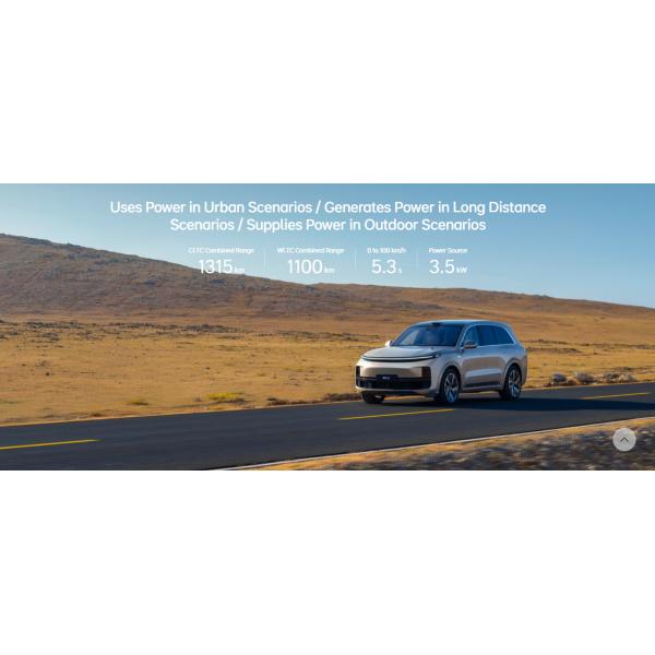 Smart Auto L8 Flagship 6-Seat Family And Home SUV New Energy Vehicle 1350KM Range, Hybrid System Silver