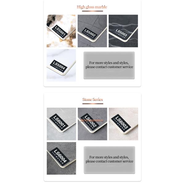 Factory Direct Sales 1.22*2.44 M PET High Gloss Marble Bamboo Charcoal Wall Panel