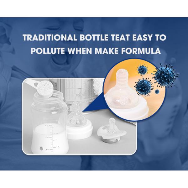 Medium Slow Flow Milk Flip Cap Baby Bottle Triangle Anti Colic Wide Neck 180ml