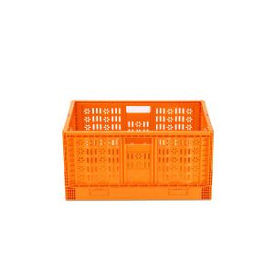 Stackable Vegetable Plastic Crate Mesh Style Foldable PP Basket Holder