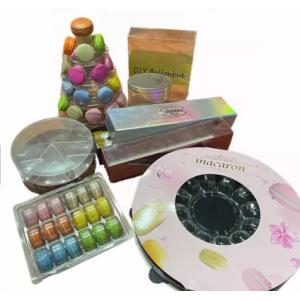 Modern Design 12 pcs Macaron Packaging High Quality Paper Box with Plastic Inner