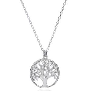 China 10 Gram 0.02m Tree Of Life Pendant Necklace Wedding 5A Cubic Zirconia Necklace on sale