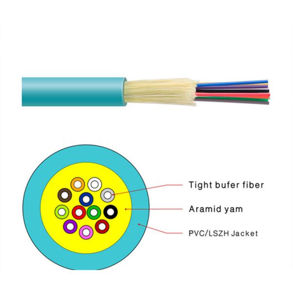 PVC/LSZH Jacket 0.9mm Buffer Distribution Fiber Cable