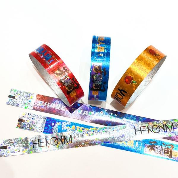Quality Security Tyvek Paper Wristbands With Custom Logo Printing And Sequential Numbering wholesale