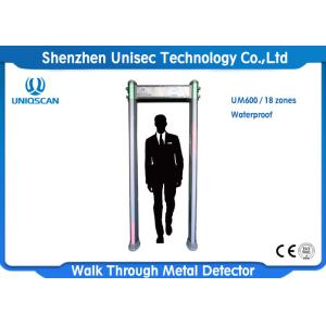 Waterproof Multi Zone Door Frame Metal Detector , Walk Through Safety Gate Out