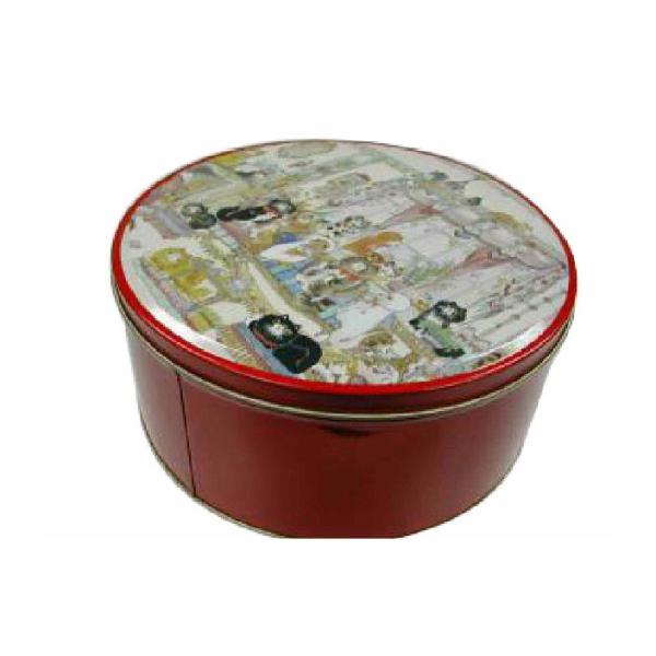 Quality Custom Printed Coffee Tin Can , Round Food Grade Cylinder Tin Box wholesale