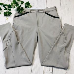 Gray XL Men Equestrian Leggings Polyester Knee Silicone Horse Riding Breeches