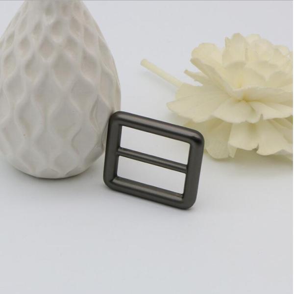 Handbag accessories 1 inch gunmetal color metal adjustable slide buckles for leather straps