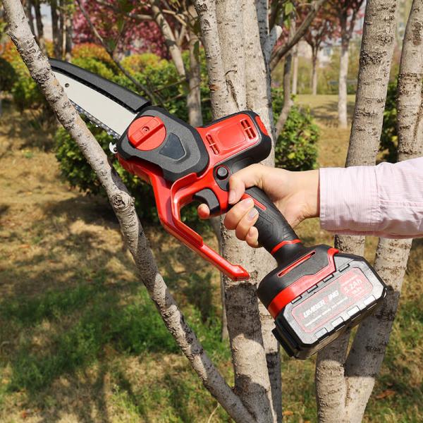 Portable Cordless Electric Chainsaw Mini Handheld 6'' With 2 Rechargeable
