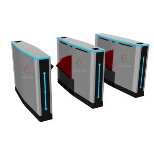 304 Stainless Steel Wing Gate Turnstile Custom Dimension Anti Collision