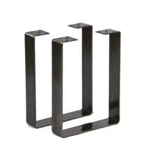 Nonstandard Black U Bracket for Table Leg Custom Metal Stamping