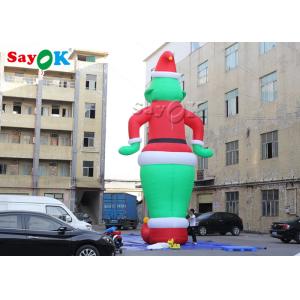 Green Hair Clown Inflatable Cartoon Characters For Advertising Double Sewing