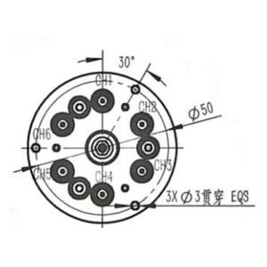 6 Channels Coaxial Radio Frequency Rotary Joint With DC-3GHz And SMA-f