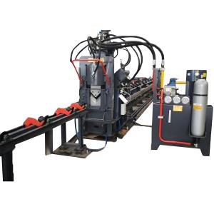 High Precision CNC Angle Lron Punching Marking And Shearing Line For Solar