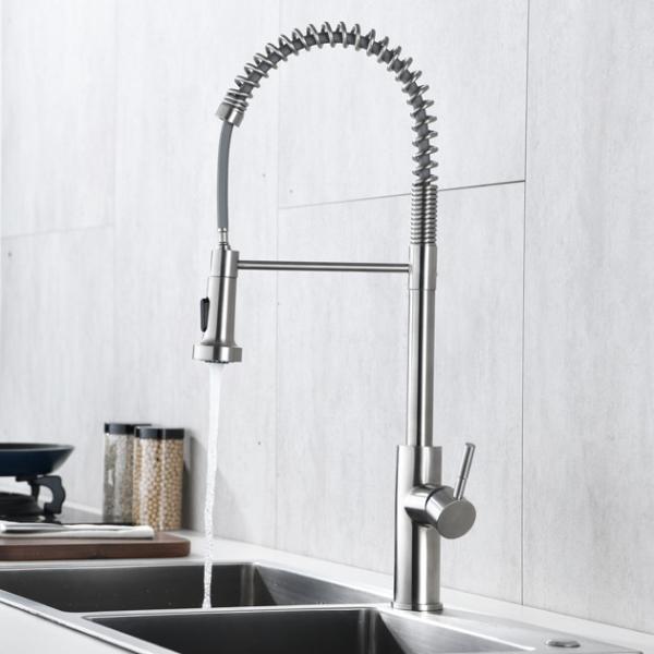 Pulldown Deck Mounted Kitchen Faucet Kitchen Sink Tap With Flexible Spout