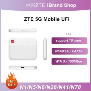 Unlocked ZTE F50 5G Pocket WiFi Router with DL1.6Gb/s Speed and USB 3.0 Type-C