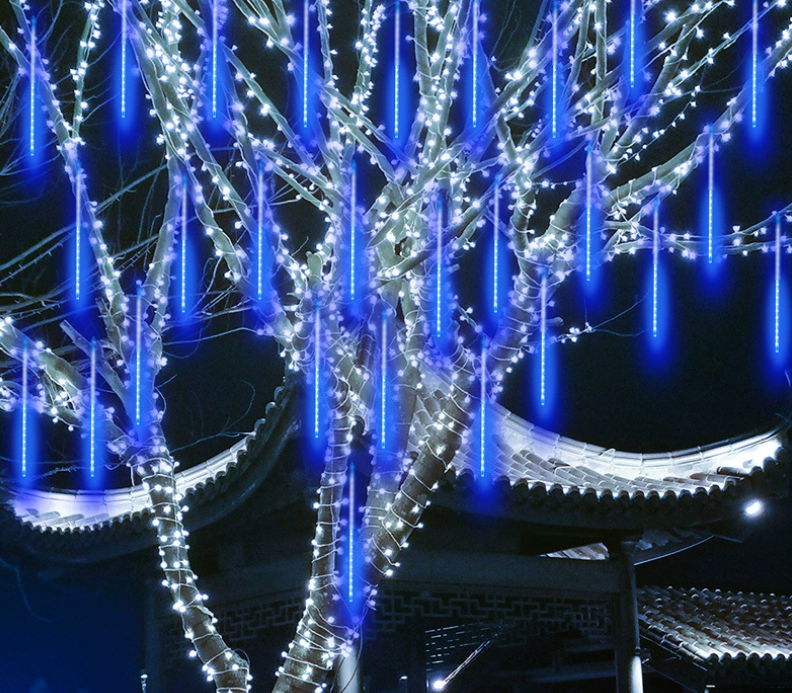 Dynamic Meteor Shower, LED Meteor String Lights Outdoor Garden Holiday