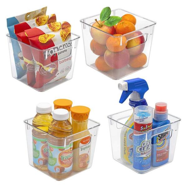 Quality Plastic Storage Bins Clear Pantry Organizer Box Bin Containers for Organizing Kitchen Fridge, Food wholesale