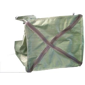 Circular / Tubular Half Cross Corner PP FIBC Jumbo Bags Container With Stevedore