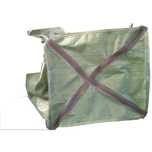 Circular / Tubular Half Cross Corner PP FIBC Jumbo Bags Container With Stevedore