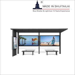 Metal LCD LED Digital Signage Smart Bus Shelter