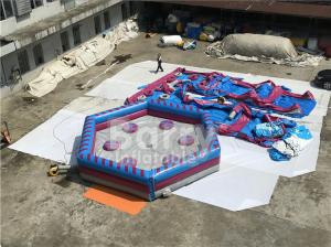 China Man Standing Meltdown Rotating Inflatable Sports Games with Controller , Kids Sweeper Arm Game on sale