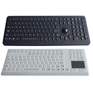 Industrial Medical Silicone Computer Keyboard With Washable Trackball