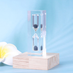 1 3 5 10 Minute Acrylic Hourglass 60g Art Deco Style Custom Color