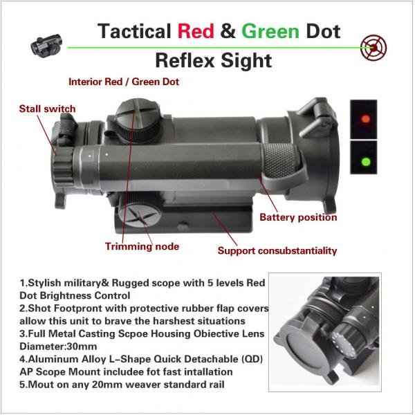 red dot sight, sight, reflex sight,red dot sight, Gun Accessories, 5 Position