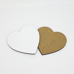 Popular 110x110mm Heart Shape Sublimation MDF Blank Coaster for Gift or