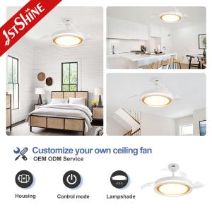 Standard Wind Mordern Style LED Ceiling Fan with Hidden Blades and PC Blades in